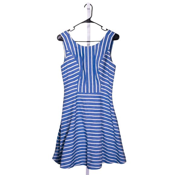 Vineyard Vines Dresses & Skirts - Vineyard Vines Women's Dress Blue White Striped Linen Blend Sleeveless Size 2